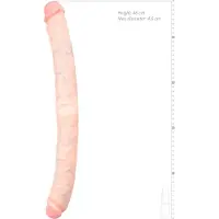 Easytoys Dildo Collection - Dubbele Dildo - 50 cm - Dildo - Dildo's - Sex Toys voor Vrouwen en Mannen - Sex Toys voor Koppels - Dildo Mannen Anaal - Beige
