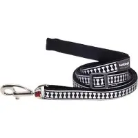 Red Dingo Hondenlijn Reflective Bones Black - XS - 180 cm lang - 12 mm breed