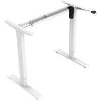 123inkt Elektrisch zit-sta bureauframe wit (1 motor)