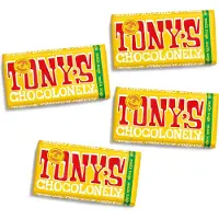 Tony's Chocolonely Melk Noga Chocolade Reep - 4 x 180 gram