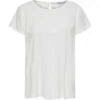 ONLY ONLFIRST ONE LIFE SS TOP - Korte mouwen - Knoopsluiting achter - Cloud Dancer - Maat 36