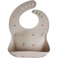 Mushie siliconen slabbetje cherries - kersen - fruit - fruits - cherry - etenstijd - baby - dreumes - peuter - BPA-vrij - - tableware - bib - slabbetje met opvangbakje