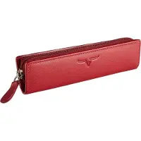 Maverick SARATOGA Leren Pen etui - ritssluiting - rood
