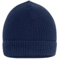Myrtle beach - Gebreide Muts Met Omslag - Navy - One Size.