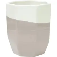 Tak Design Geo Dip Beker - Aardewerk - Ø8,5 x 10 cm - Grijs
