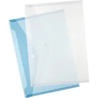 Herlitz 6 x Enveloptas A4, PP, transparant blauw