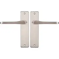 Starx Deurklink Zilver - RVS Look †“ Deurbeslag †“ Deurkruk met Schild †“ Blind - Deurklink Vlinder - 43 x 180 mm †“ Ø 18 mm