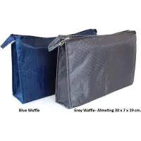 Rojafit - Toilettas - Groot - Grey Waffle - Afmeting 30 x 7 x 19 cm.
