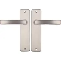 Starx Deurklink Zilver - RVS Look †“ Deurbeslag †“ Deurkruk met Schild †“ Blind - Deurklink Blok †“ 43 x 180 x Ø 18 mm