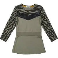 DJ Dutchjeans meisjes jurk Animal Army Green - Maat 134