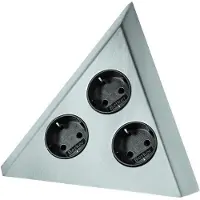 Doeco LED Stopcontact Tres 3 Voudige Contactd Belgi kleur Rvs