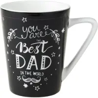 Dutch rose Zwart/Wit Beker Best Dad - Zwart