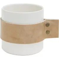 Tak Design Mok Wrap Me 200 Ml 8,5 X 9 Cm Keramiek Wit/Bruin