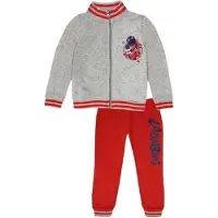 Miraculous Ladybug Set - Joggingpak - Trainingspak - 2-delig - grijs/rood - maat 122/128 (8 jaar)