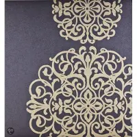 Dutch Wallcoverings Dessin - Blauw/goud