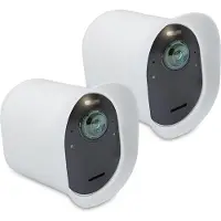 Kwmobile 2x beschermhoes voor Arlo Ultra / Arlo Pro 3 / Pro 4 - Siliconen hoes voor bewakingscamera - Zonnebescherming - Camerahoes, wit