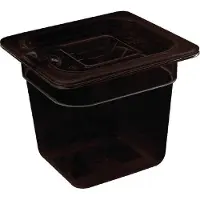 Vogue Zwart plastic gastronorm bakkken 1/6 | 3 Formaten