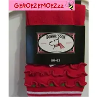 Bonnie Doon rode maillot met strepen en ruches mt 56-62