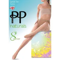 Pretty polly Panty - Zomer Panty - Katoen Kruisje - Naadloos Teenstuk - Shea Butter - High Leg Broekje - 8 Den. - M/L - 40/46 - Barely There