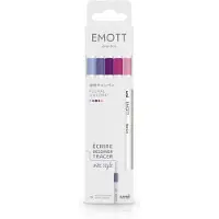 Uni-Ball Uni Emott - Fineliner stiften - Bloem Kleuren - set van 5 kleuren