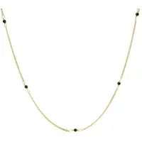 Karma Jewelry gold plated ketting Black Onyx female