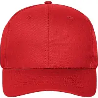 Myrtle beach 6 Paneel Organic Cotton Cap (Rood)