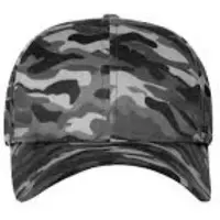 Myrtle beach 6 PANEEL CAP - CAMOUFLAGE DESIGN - GRIJS/ZWART - ONE SIZE.