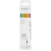 Uni-Ball Uni Emott - Fineliner stiften - Natuurlijke Kleuren - set van 5 kleuren
