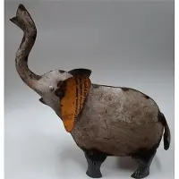 Varios Metalen beeldje olifant gemaakt van hergebruikte olievaten by 40cm hoog