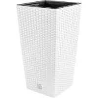 Prosperplast - Bloempot met een inzet - Rato Square - wit