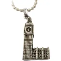 Zeeuws Meisje Hanger met ketting Big Ben Londen verzilverd,