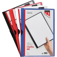 Quantore - Klemmap A4 3mm rood | Doos a 5 stuk | 25 stuks