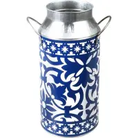 Esschert Design melkbus Portugees 32,8 x 21,8 cm zink blauw/wit