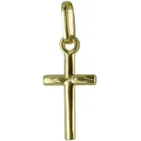 New Bling 9NBSAM-G190664 Gouden hangertje - Kruis - 11 x 7 mm - 14 Karaat - Bedel - Goud