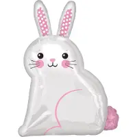 Amscan Folieballon Konijn Ballon Bunny 55 Cm Folie Wit