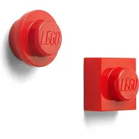 LEGO Magneten - 2 stk - Rood - - OneSize - Magnetisch speelgoed