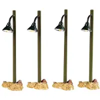 Lemax Kerstdorp Verlichting Rustic Street Lamp (lamp) Set Van 4