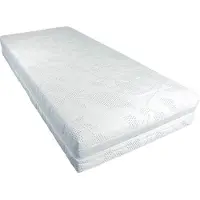 Slaaploods.nl Queen de Luxe - Pocketvering Matras - Traagschuim Afdeklaag - 90x220x25 cm - Hard
