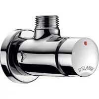 Delabie Del douchemengkraan opbouw temposoft 2, chroom, wand, inclusief grepen