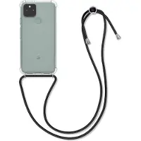 Kwmobile telefoonhoesje geschikt voor Google Pixel 5 - Hoesje met telefoonkoord - Back cover in transparant