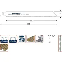 Rotec Reciprozagen RC530 / 1122VF (VPE 5 stuks) - 5250530 - 525.0530