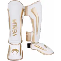 Venum Kickboks Scheenbeschermers Elite Wit Goud - M