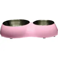 Hagen DogIt Dubbele Eet/Drinkbak - 160 - 350 mL - Roze