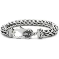 Silk Jewellery - Shiva - Zilveren armband met karabijn haak sluiting - - Handgemaakt - MAAT 19cm