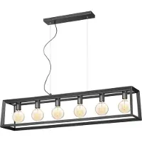 Home Sweet Home hanglamp Dito recht 6L - zwart