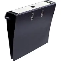 Pergamy hangmapordner, ft A4, 2 pochettes, karton, rug van 8 cm, zwart - 3 stuks