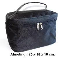 Rojafit Soft Beautycase - Black Square - Afmeting 25 x 16 x 16 cm.