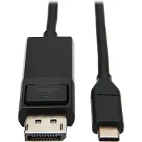 Eaton Tripp-Lite U444-006-DP-BE USB-C to DisplayPort Adapter Cable (M/M) - 3.1, Gen 1, Locking Connector, 4K @ 60 Hz, 4:4:4, Black, 6 ft. TrippLite