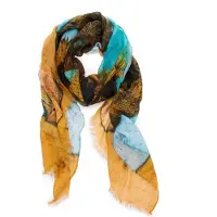 Robin Ruth Sjaal met Van Gogh - Vaas met 12 zonnebloemen 160 x 40cm
