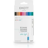 Uni-Ball Uni Emott - Fineliner stiften - Pastel kleuren - set van 10 kleuren